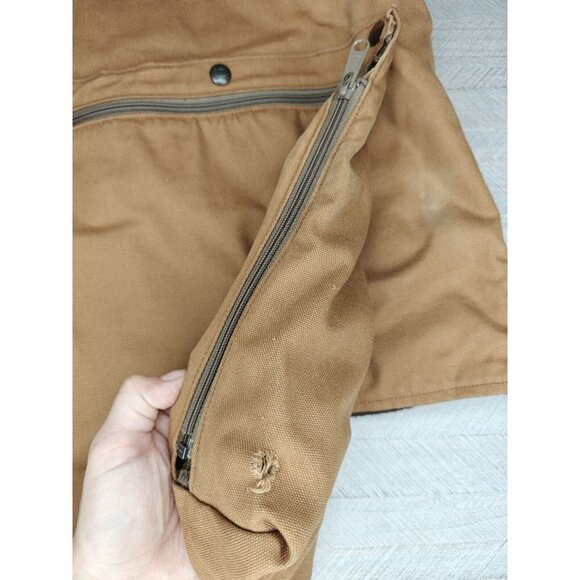 Vintage Woolrich Hunting Vest Sz L Snap On Utility Back Pocket Fleece Lined USA - Picture 7 of 15